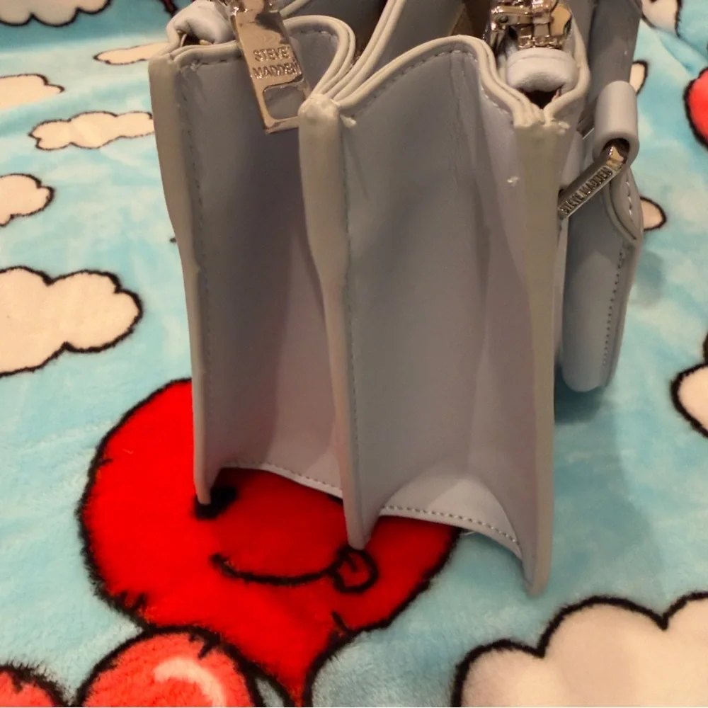 Steve Madden Baby Blue Satchel with Removable Longer Strap
